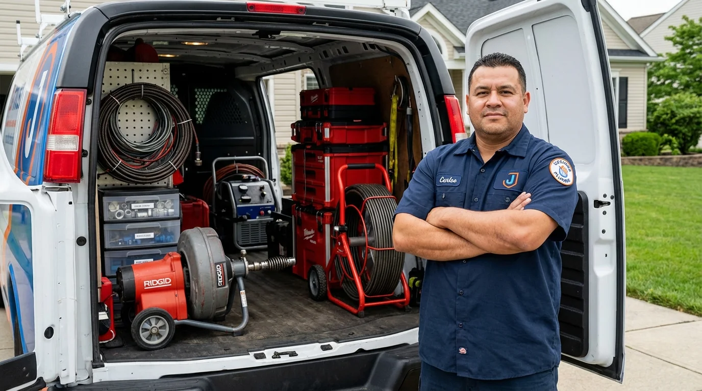 Professional drain cleaning equipment and Johns Plumbing LLC plumber in Kathleen